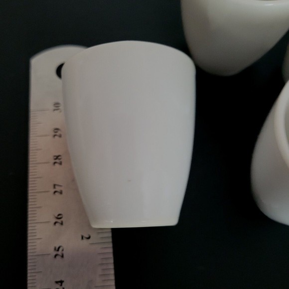 Vintage White Ceramic Porcelain Sake Cups/Shot Glasses 4pcs 1.75" Japan Modern - Picture 6 of 9